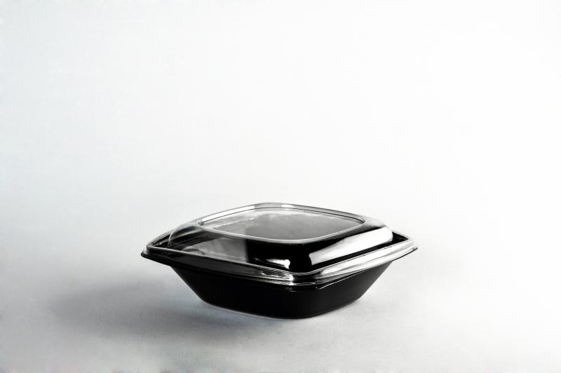 Black bowl for salad 750ml
