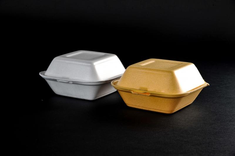 Polystyrene containers with a lid